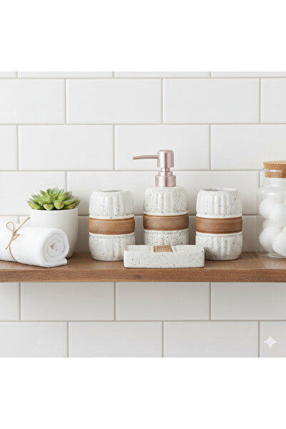 casa rosa 4-piece ceramic bath accessories set