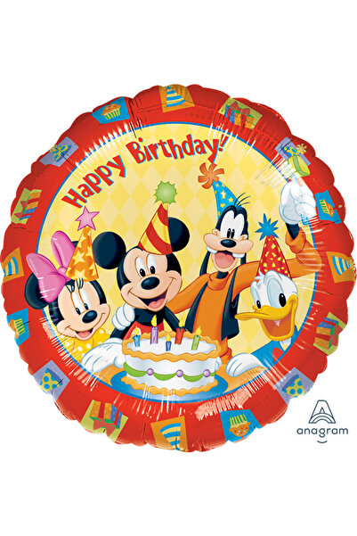 Anagram Balon folie Mickey & Friends Happy Birthday rotund 43 cm