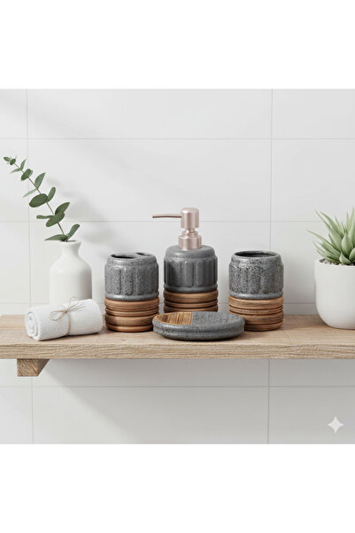 casa rosa 4-piece ceramic bath accessories set