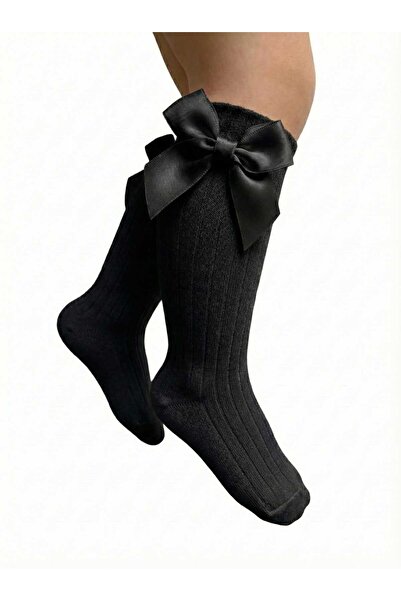AnoaSales Bow socks for girls and babies, 95% cotton, Seamless design