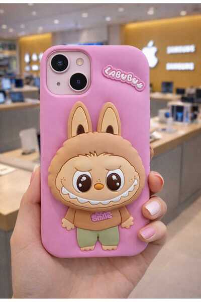 mopal kılıf حافظة سيليكون بلاستيكية متوافقة مع آيفون 13 / 14/15 بنمط لابوبو ل...