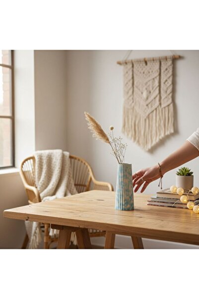 sevoksi El Yapımı Taş Tozu Dekoratif Vazo | Minimal Ev Dekoru | Hediye Seçeneği