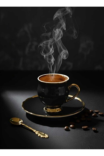 TEKBİR ZÜCCACİYE Luxury Gold Gilded Porcelain Turkish Coffee Cup