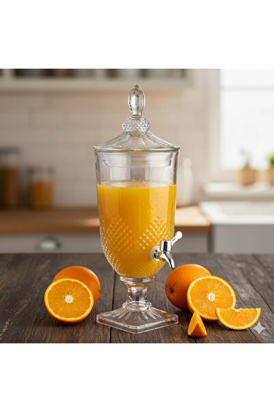 casa rosa موزع عصير زجاجي سعة 3 لترات