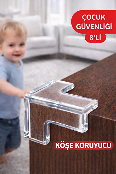 TOYFEST Набір з 8 прозорих силіконових кутових захисних накладок для столу | ...