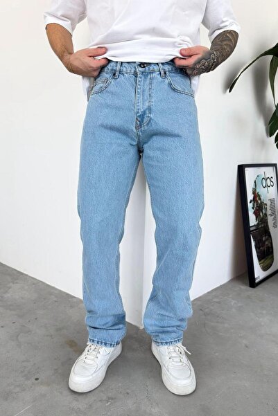 HAFKAGİYİM Light Blue Basic Regular Trousers