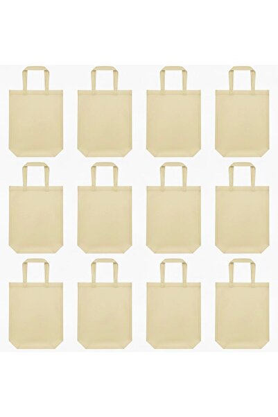 REX Polyester shopping bag set with handles (12 pieces) - Size 30x45 cm - Lig...