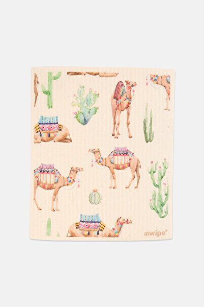 SWIPE 3 Pieces Graphic Print Cleaning Sponge Cloth, Multicolor