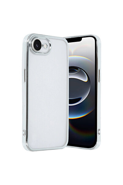 Kuzgun Ticaret iPhone 16E Case with Lens Silicone - Silver
