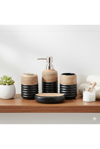 casa rosa 4-piece ceramic bath accessories set