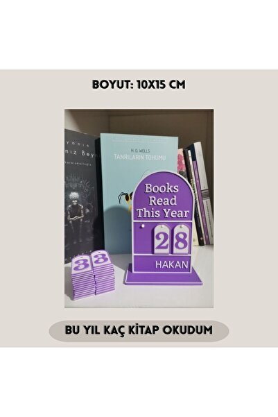 Hediyem Senin İçin Kitap Okuma Sayacı | Books Read This Year Sayacı | 10x15 C...