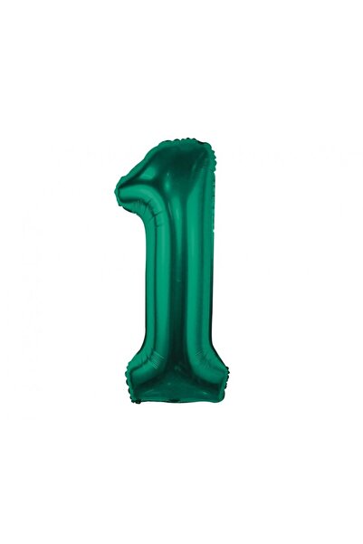 Godan Foil Balloon Number 1 Dark Green - 85 cm