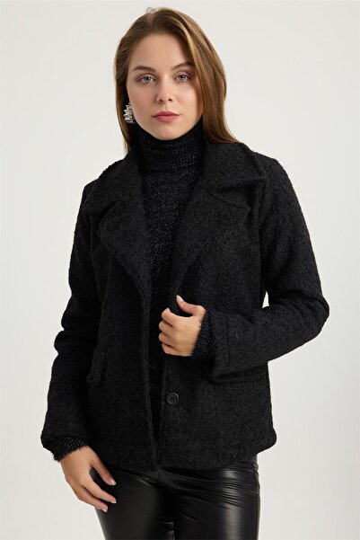 HomeStore Γκρι κοντό μπουφάν