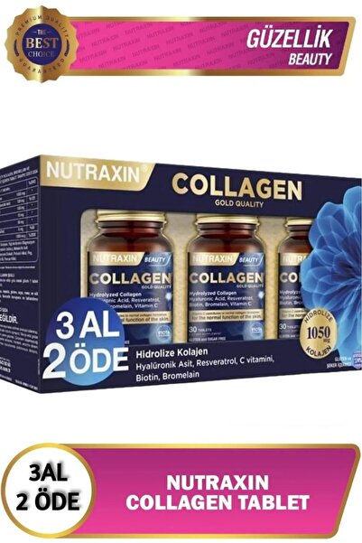 Nutraxin Collagen Beauty Gold Kolajen 30 Adet Tablet - (3 Al 2 Öde)