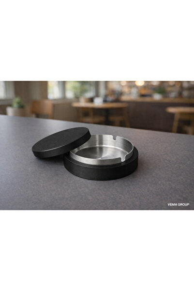 Nebron Paslanmaz Çelik Kül Tablası 10 Cm-Modern Tasarım-Sert Plastik-Koku, Du...