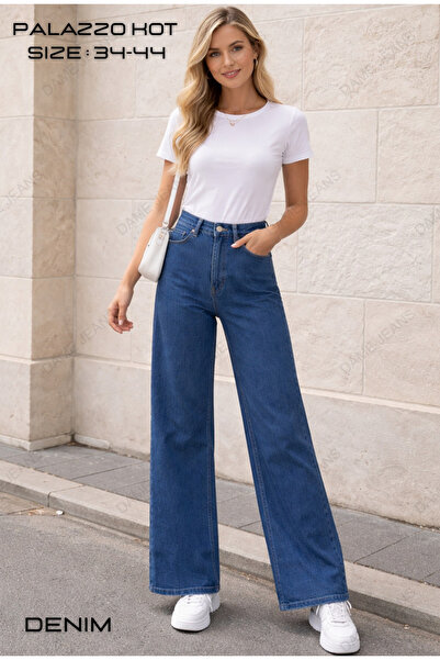 DAME 👖   Knitted Fabric Palazzo Women's Trousers