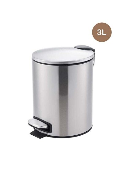 Trust Pro Trust Stainless Steel Trash Bin 3L Silver Anti-Fingerprint & Soft C...