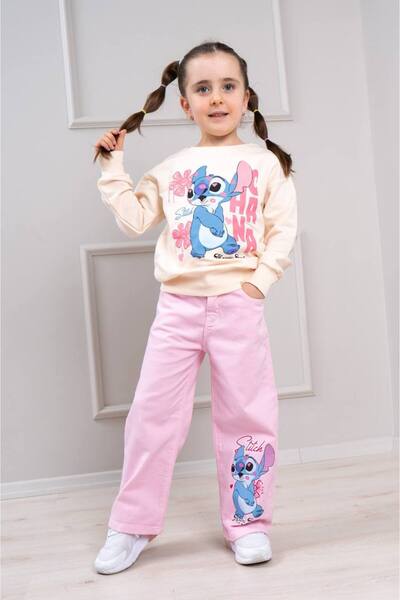 ARBİ kids Costum elegant pentru fetiță cu pantaloni din gabardină dublă cu cu...
