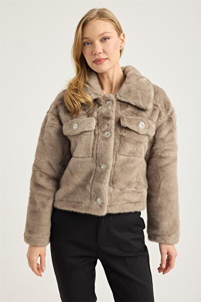 HomeStore Short Plush Coat