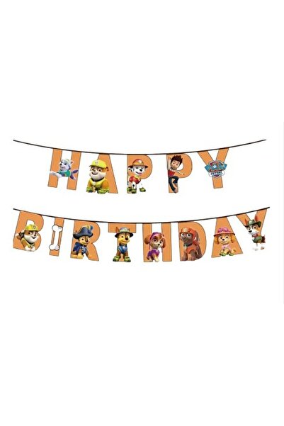 baloanepetrecere.ro Banner HAPPY BIRTHDAY Paw Patrol 200x15 cm