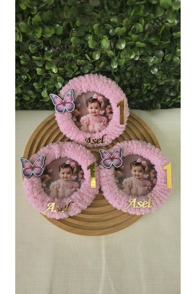 Nes Stylee resimli pembe peluş magnet 10 adet