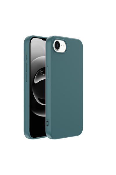 Paladyum Case iPhone 16E Compatible Velvet Inside Dark Green Launch Silicone ...