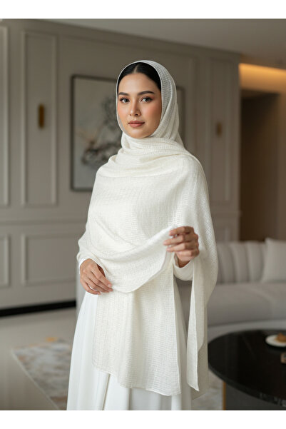 Modakaşmir Fashion Cashmere Row Striped Cotton Shawl