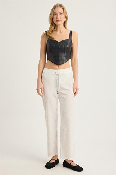 HomeStore Crinkled Velvet Pants