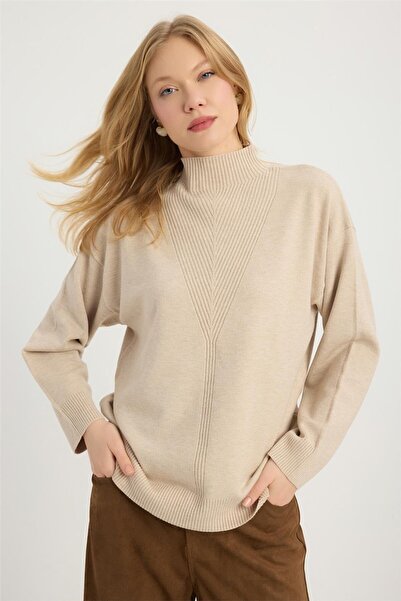 HomeStore Grooved Woven Mock Neck Knitwear