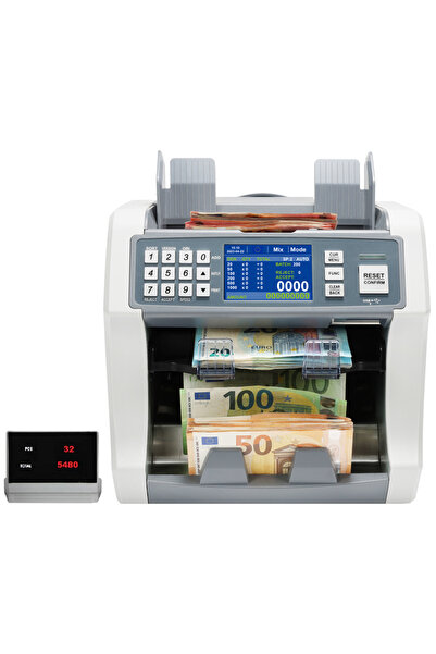baove GB9200 Pro Mix Çift Katlı Karışık Para Sayma Makinesi - 20 Ülke Parası - Yazıcılı - Çift Ekranlı