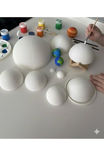 Üçüncü Boyut Baskı Dünyası Eğitici Gezegen Boyama Kiti – 3D Güneş Sistemi Boy...