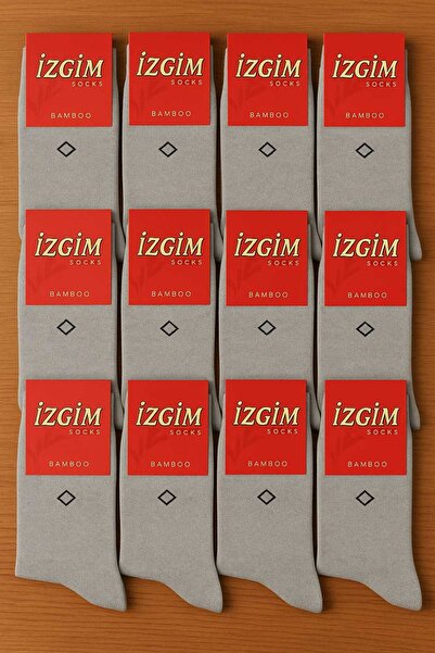 (12 ADET) ERKEK ÇORAP GRİ