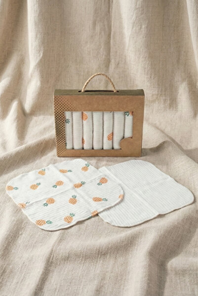 hobbebaby 7 عبوات مناديل مبللة للفم للأطفال مصنوعة من القطن بنسبة 100%