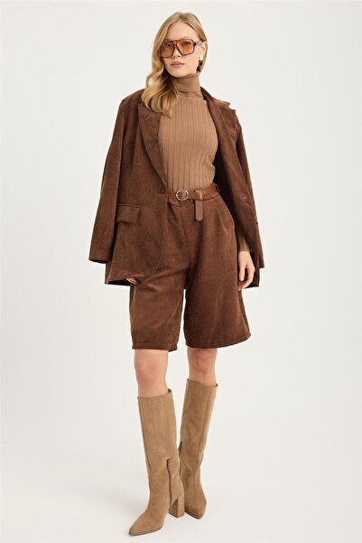 HomeStore Βελούδινο μπουφάν με 2 τσέπες