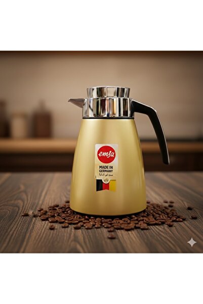 emsa Emza metal thermos, 1 liter capacity, original German made 🇩🇪✨