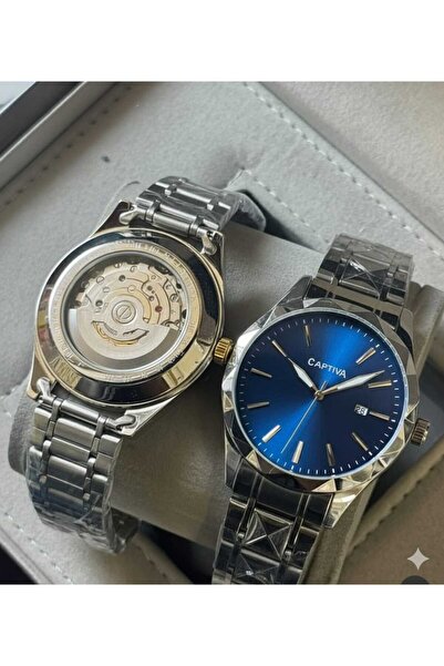 captiva Gümüş Renk Çelik Kordon Erkek Kol Saati