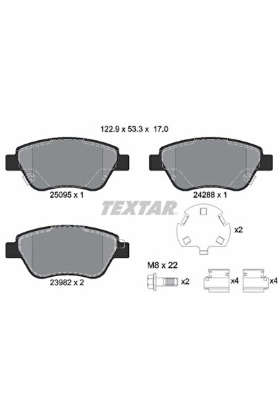 TEXTAR Set Placute Frana Frana Disc Opel Adam Vauxhall Adam 2012-2019