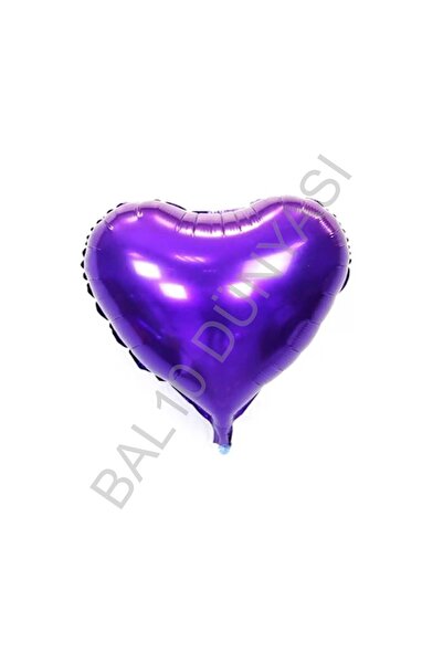 BAL10 DÜNYASI Bal10 18 Inch 45 cm Purple Heart Foil Balloon