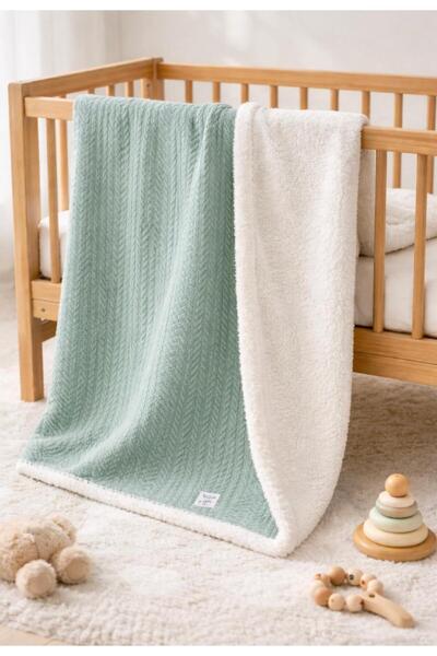 Abelia Baby Organik Pamuklu Pike/Polar Çift Taraflı Balıksırtı Wellsoft Bebek...