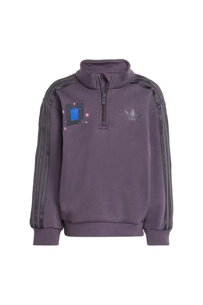 adidas Children's Purple Tracksuit Lo Crew Set Kc6834
