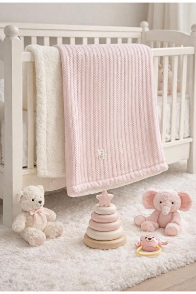 Abelia Baby Organik Pamuklu Pike/Polar Çift Taraflı Balıksırtı Wellsoft Bebek...