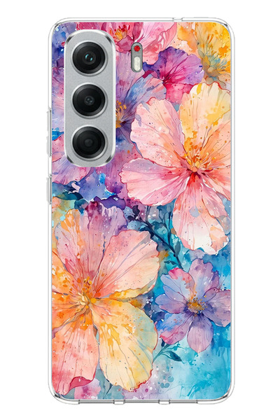 TechTree Tecno Camon 40 Pro Compatible Colorful Flowers Watercolor Printed Si...