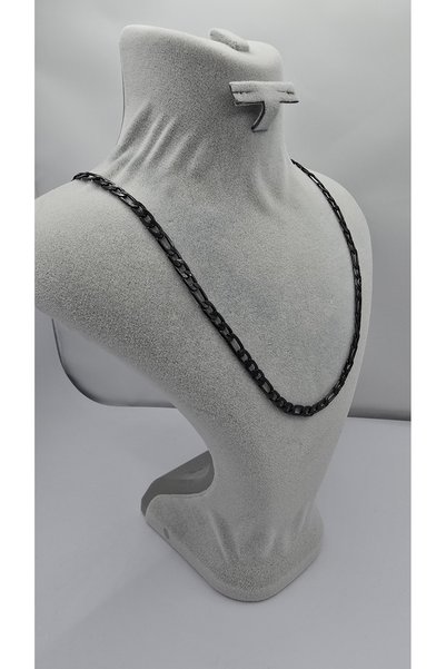 ahsenaksesuar2025 Stainless Steel Chrome Color Figaro Model Unisex Necklace