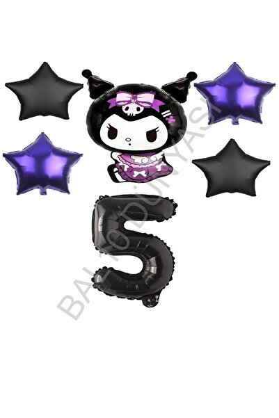 BAL10 DÜNYASI مجموعة بالونات بال10 كورومي على شكل نجمة باللون الأرجواني والأس...