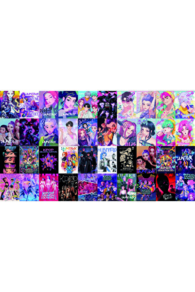 nihonwosekai K POP DEMON HUNTERS Anime Poster Seti 40 Adet A6 Boy