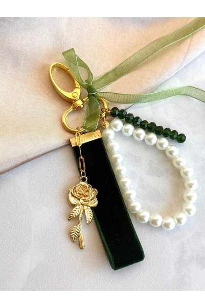 Nour Co Rose Pearl Bag Charm