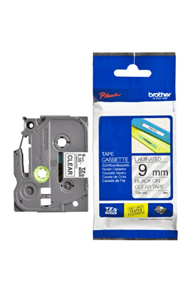 Brother 121-TZE Original Adhesive Tape 9MM Black/Clear
