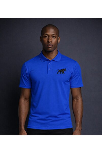 NOFLEN Men's Taurus Printed Polo Neck T-Shirt