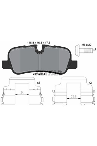 TEXTAR Set Placute Frana Frana Disc Land Rover Discovery 4/Range Rover 3/Rang...
