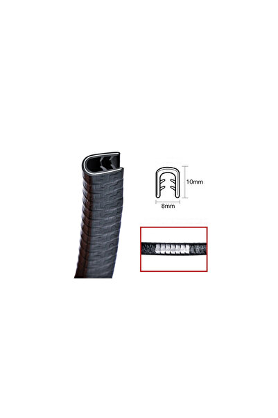 OEM Ornamente auto cu inserție metalică – 5 m, negre